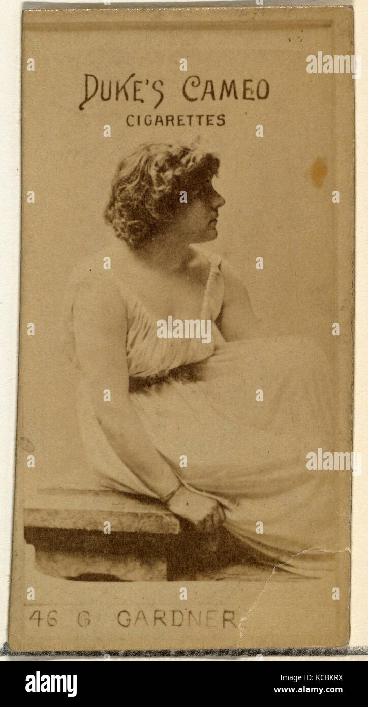 Drawings and Prints, Photograph, Card Number 46, Gertrude Gardner, from the Actors and Actresses series issued by Duke Sons & Co Stock Photo