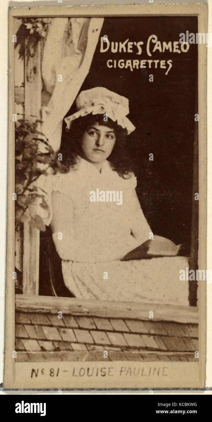 Drawings and Prints, Photograph, Card Number 81, Louise Pauline, from the Actors and Actresses series issued by Duke Sons & Co Stock Photo