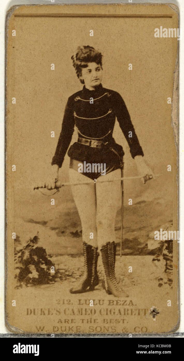 Drawings and Prints, Photograph, Card Number 212, Lulu Beza, from the Actors and Actresses series issued by Duke Sons & Co Stock Photo