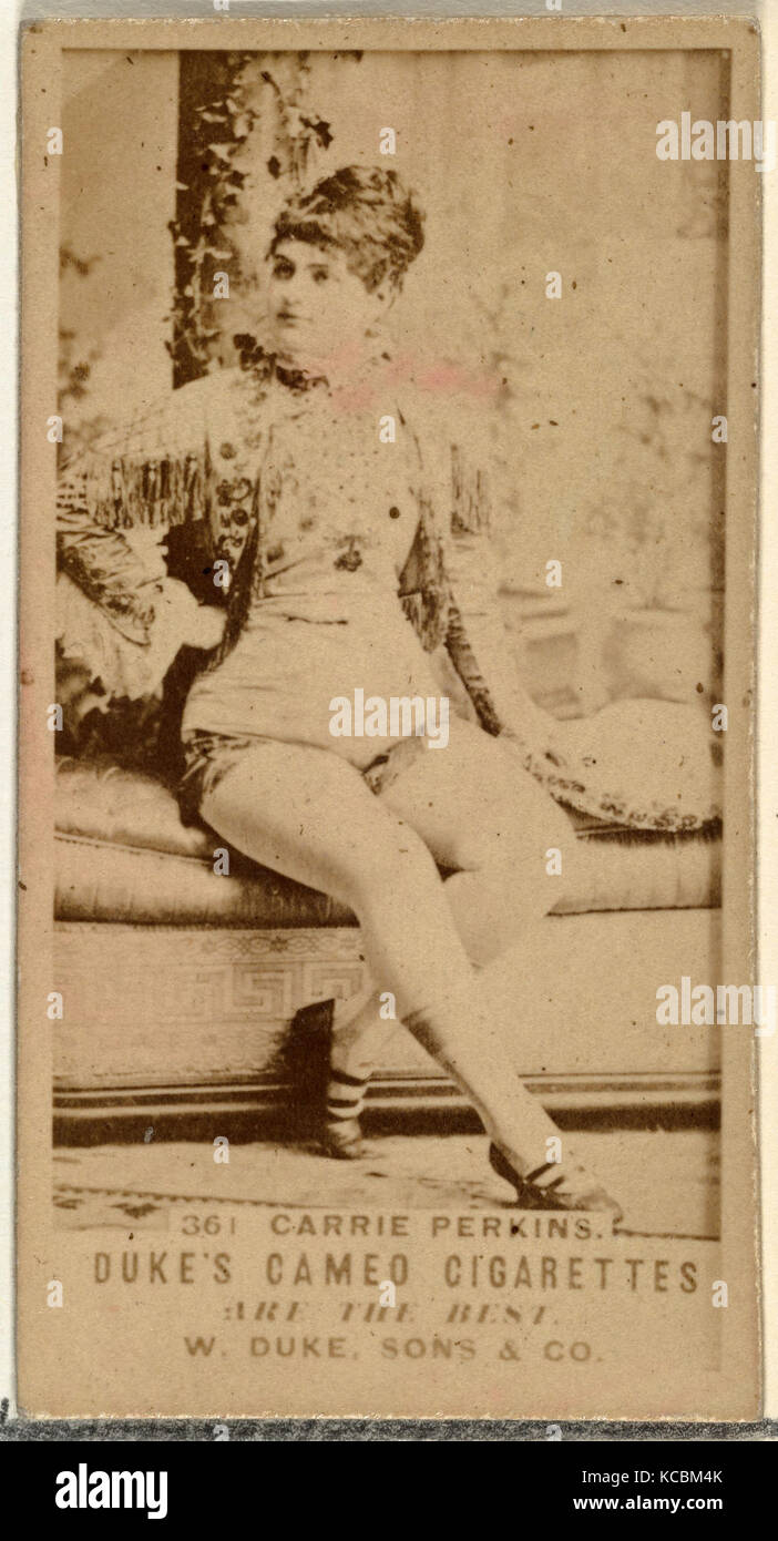 Drawings and Prints, Photograph, Card Number 361, Carrie Perkins, from the Actors and Actresses series issued by Duke Sons & Co Stock Photo