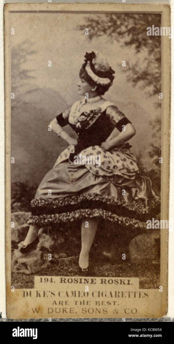 Drawings and Prints, Photograph, Card Number 194, Rosine Roski, from the Actors and Actresses series issued by Duke Sons & Co Stock Photo