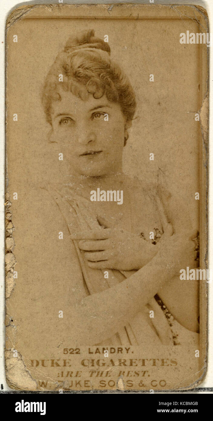 Drawings and Prints, Photograph, Card Number 522, Miss Landry, from the Actors and Actresses series issued by Duke Sons & Co Stock Photo