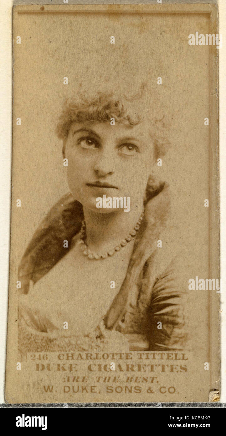 Drawings and Prints, Photograph, Card Number 246, Charlotte Tittell, from the Actors and Actresses series issued by Duke Sons Stock Photo