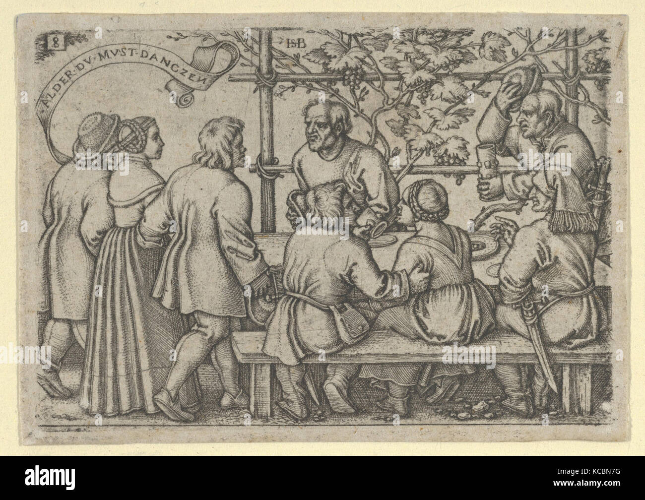 Peasants' Feast from The Peasants' Feast or the Twelve Months, Sebald Beham, 154647 Stock Photo
