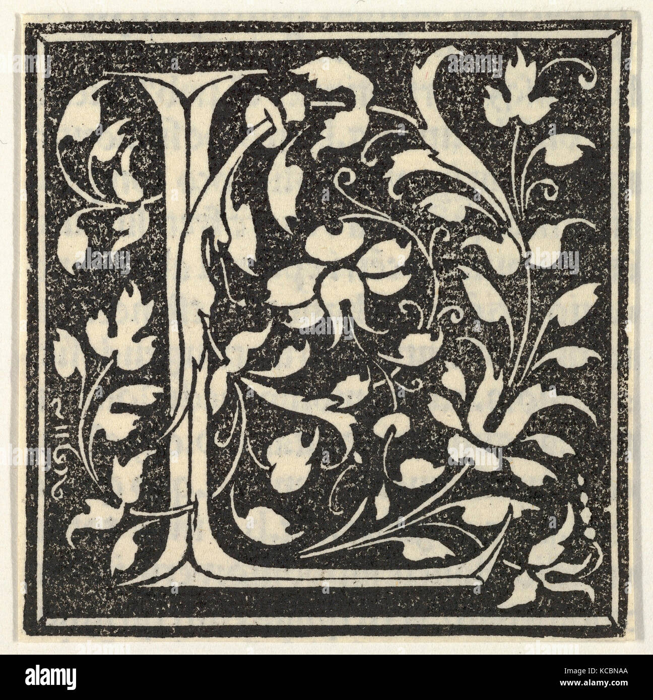 Drawings and Prints, Print, Initial letter L, Artist, Anonymous ...