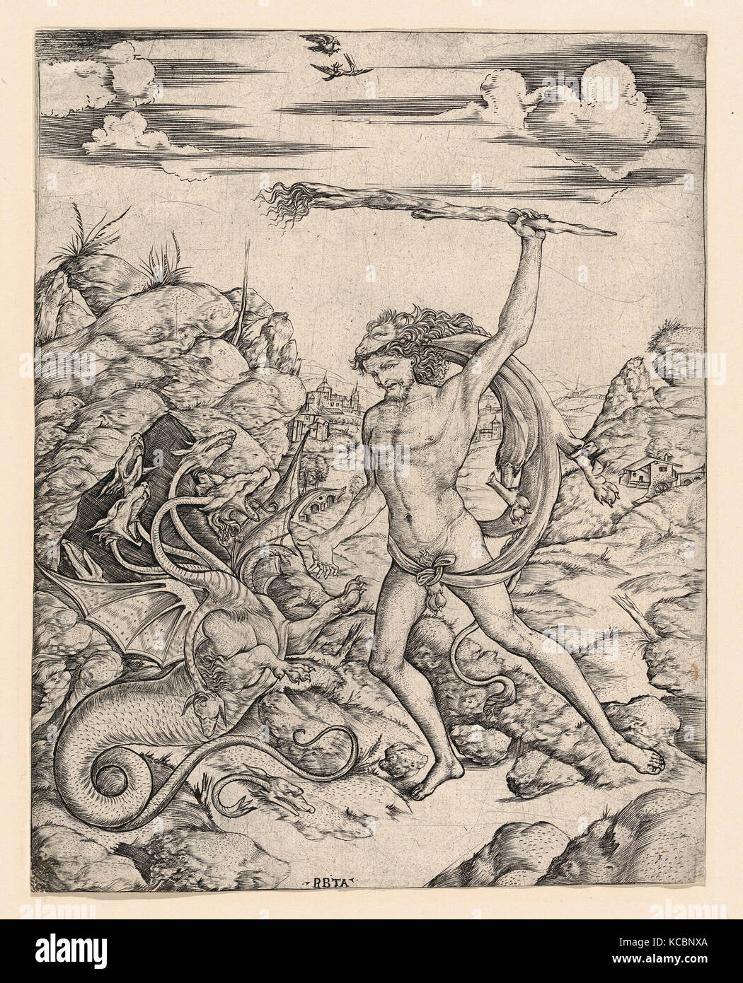 Hercules killing the hydra hi-res stock photography and images - Alamy