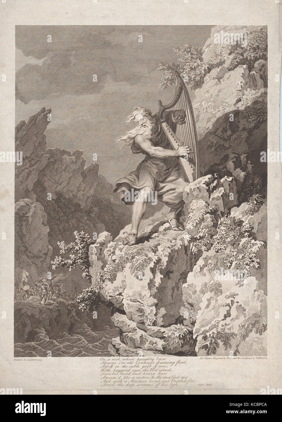 The Bard, After Philippe Jacques de Loutherbourg, 1784 Stock Photo