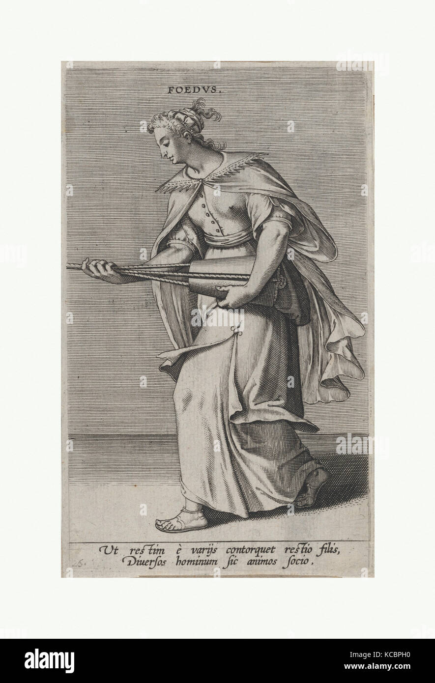 Foedus, from Proposopographia, Philips Galle, ca. 1585–90 Stock Photo