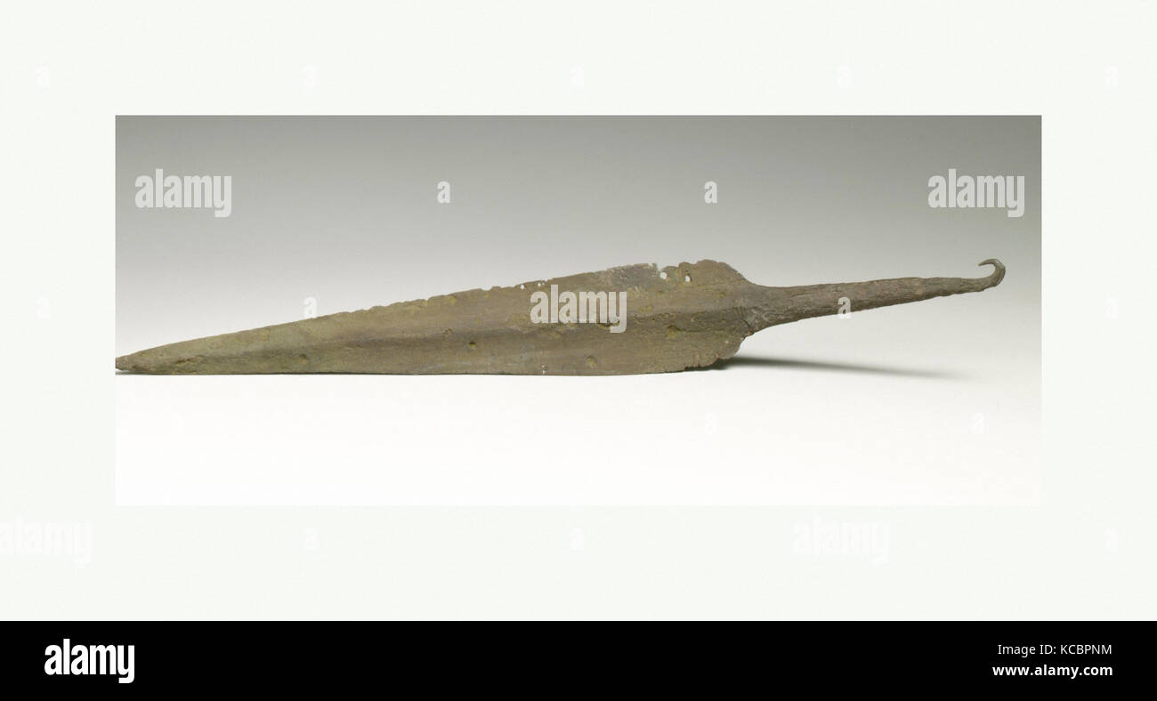 Copper alloy spearhead, Early Bronze Age, ca. 25002000 B.C., Cypriot