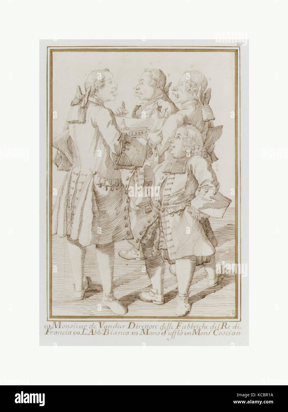 The Marquis de Vandières, Abbé Jean-Bernard Le Blanc, Germain Soufflot, and Charles-Nicolas Cochin, the Younger Stock Photo