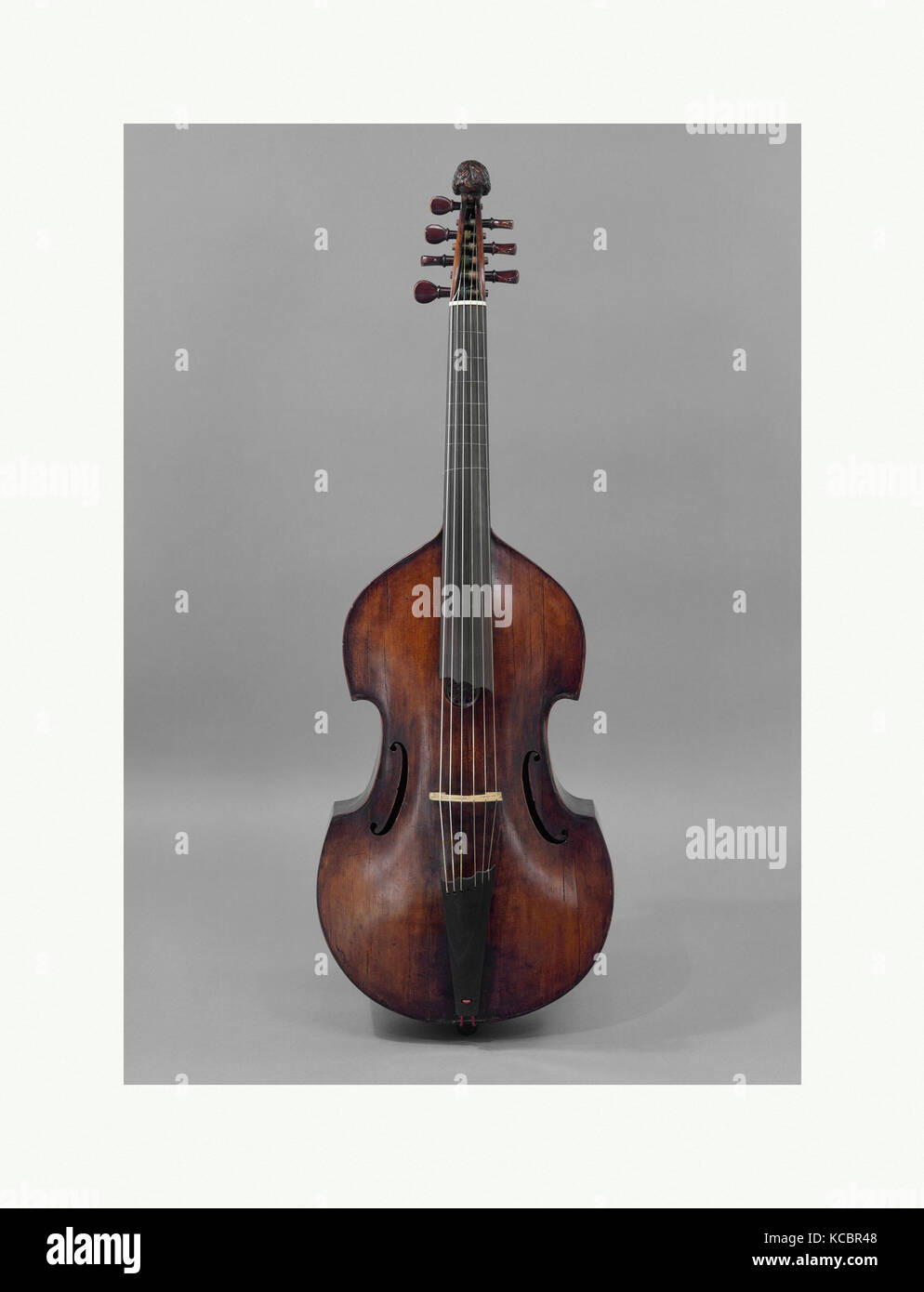 Bass Viol, Possibly by Matthias Humel, 18th century Stock Photo