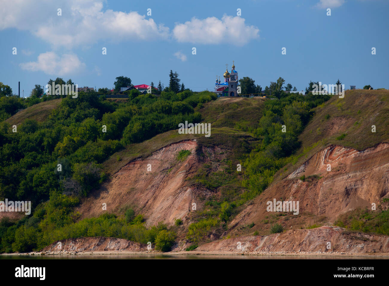 View of Tetyushi town from river Stock Photo