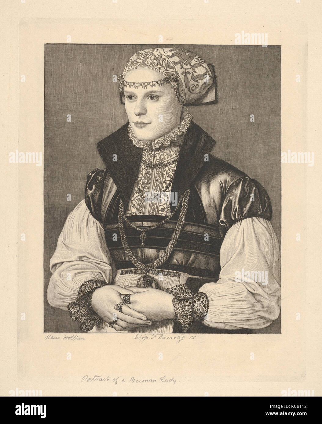 Portrait of a German Lady, Etching, Sheet 13 13/16 × 10 1/16 in. (35.1
