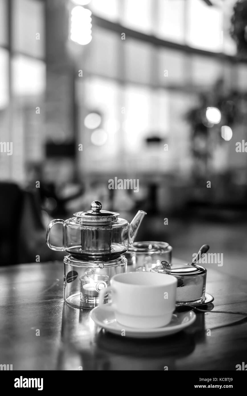 Tea ceremony in the cafe Stock Photo Alamy