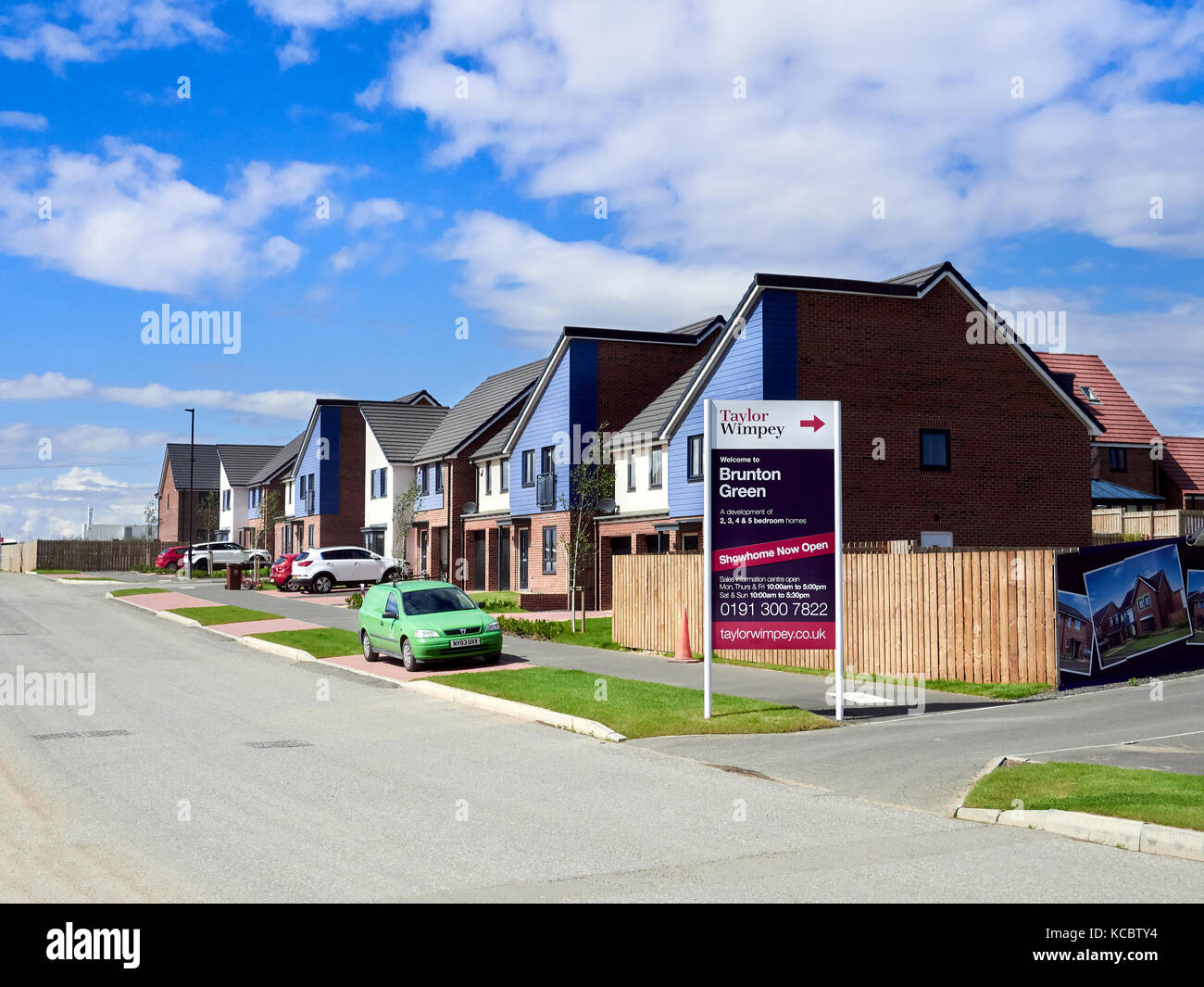 NEWCASTLE UPON TYNE, ENGLAND, UK AUGUST 15, 2017 Newly built homes