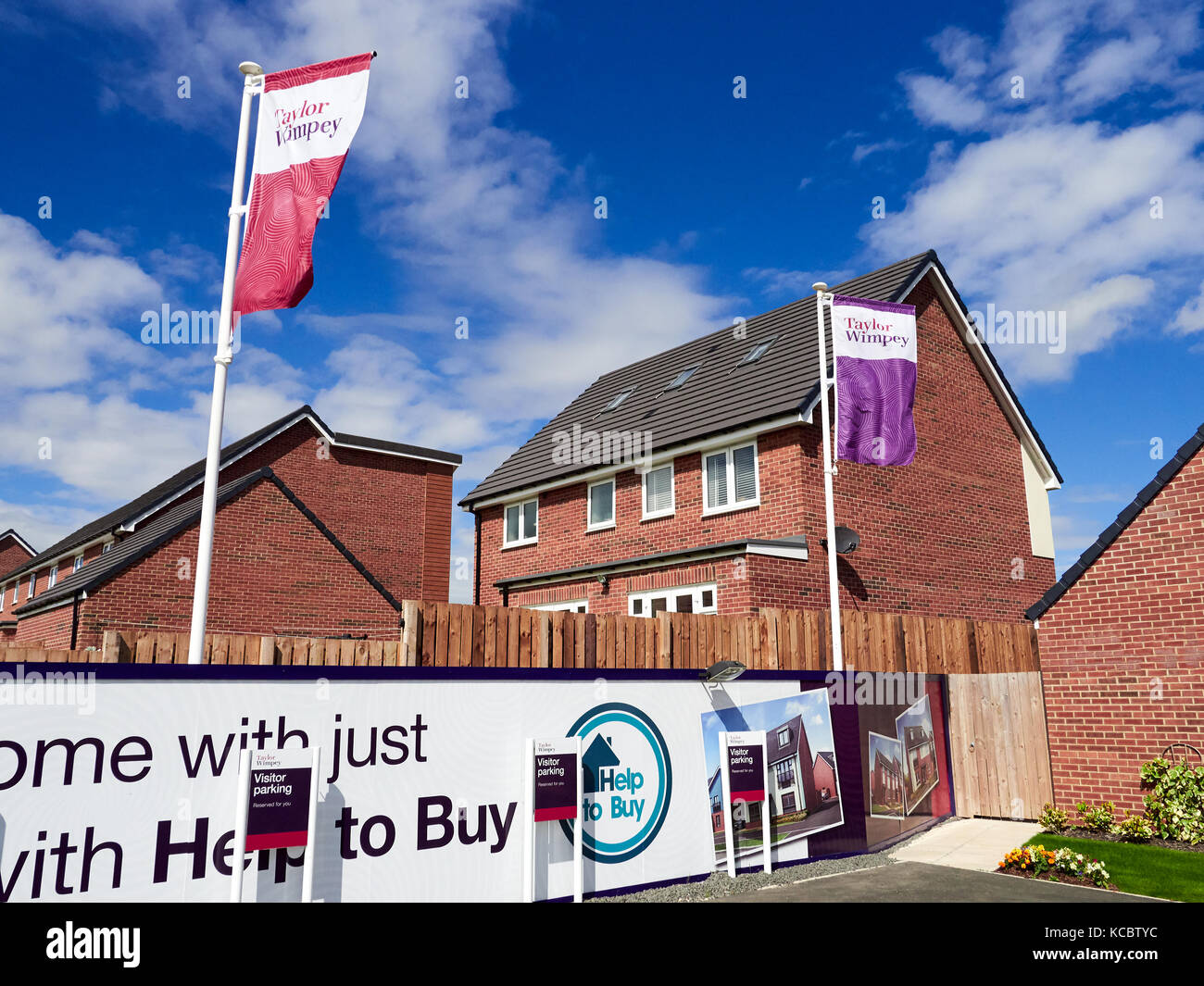 NEWCASTLE UPON TYNE, ENGLAND, UK AUGUST 15, 2017 Newly built homes