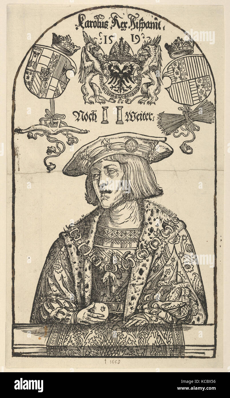 Copy of Portrait of Charles V, After Hans Weiditz the Younger, n.d Stock Photo