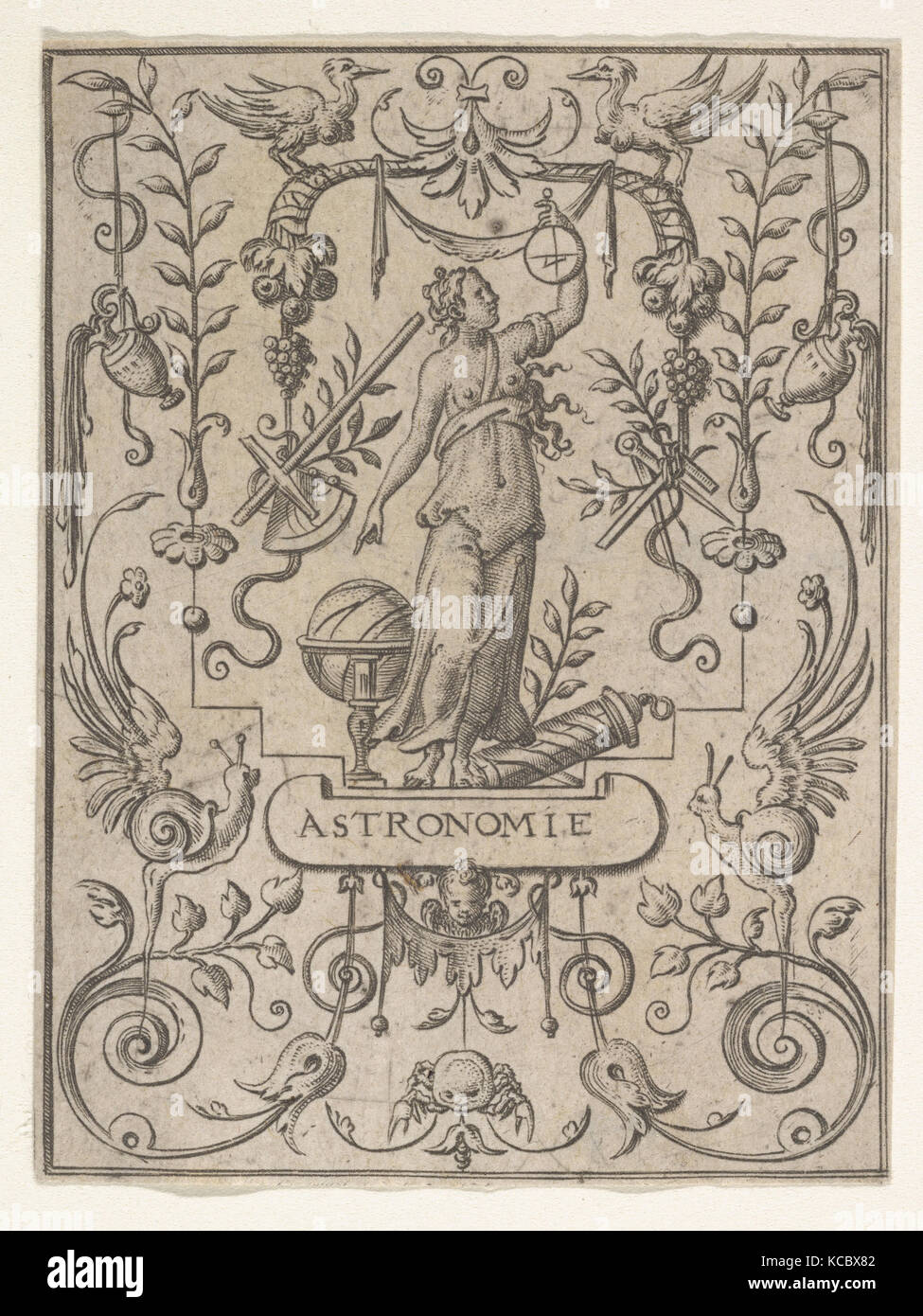 Astronomy (Astronomie), Étienne Delaune, 16th century Stock Photo