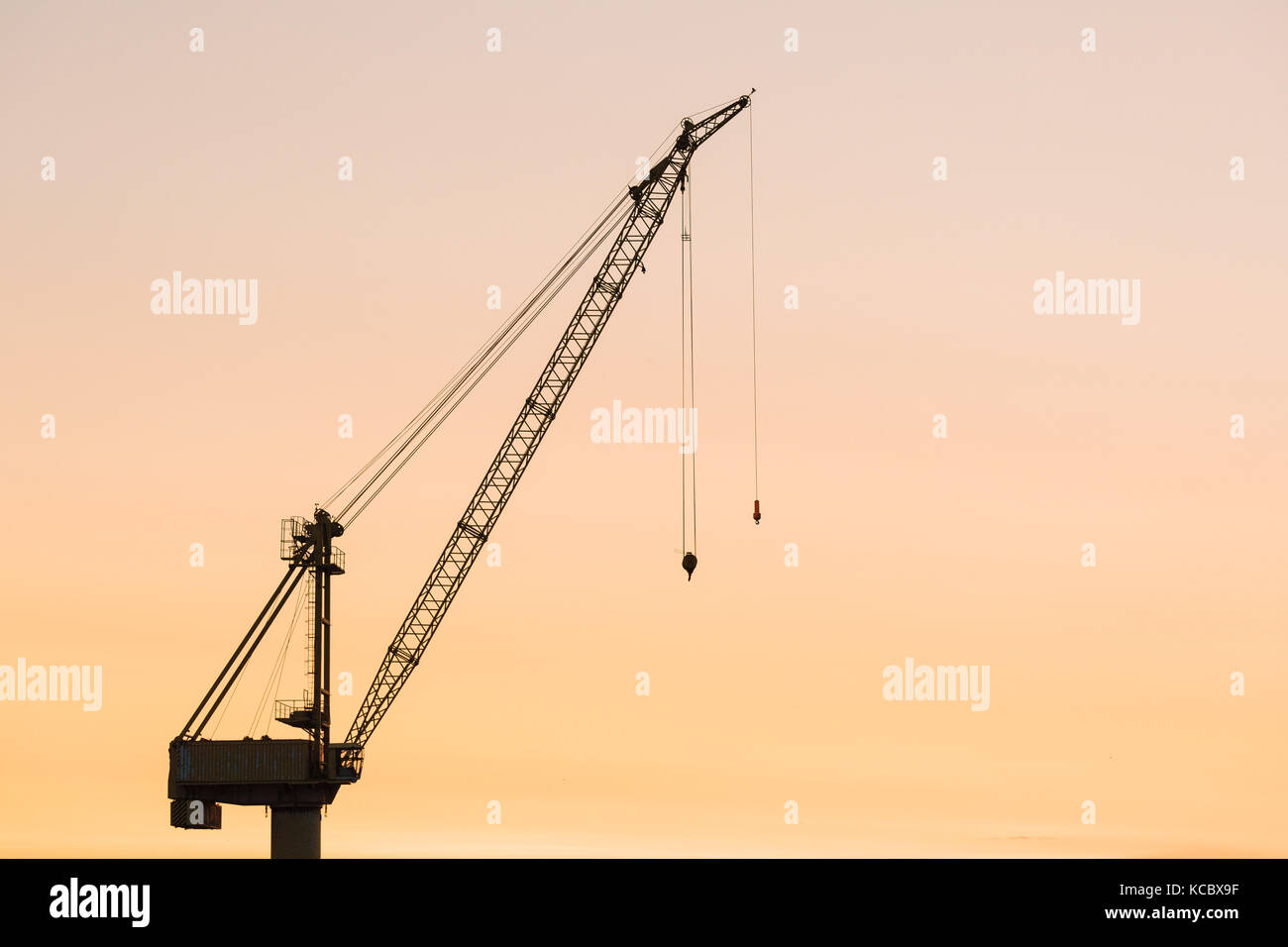 Crane, shipyard, overseas port, Rostock, Mecklenburg-Western Pomerania, Germany Stock Photo
