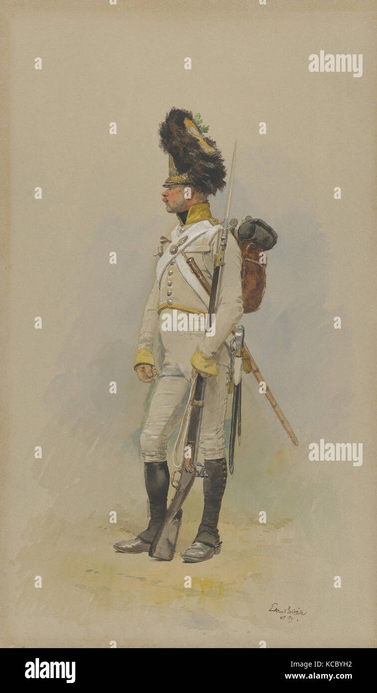 A Standing Grenadier of the Municipal Guard, Édouard Detaille, 1891 Stock Photo