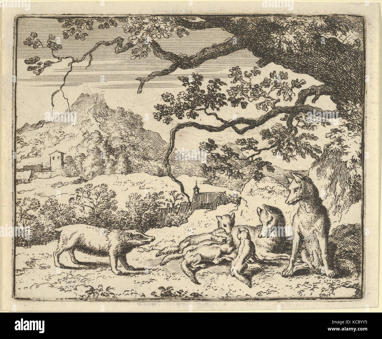 Renard Receives A New Citation From The Badger From Hendrick Van Alcmar S Renard The Fox Allart Van Everdingen 1650 75 Stock Photo Alamy