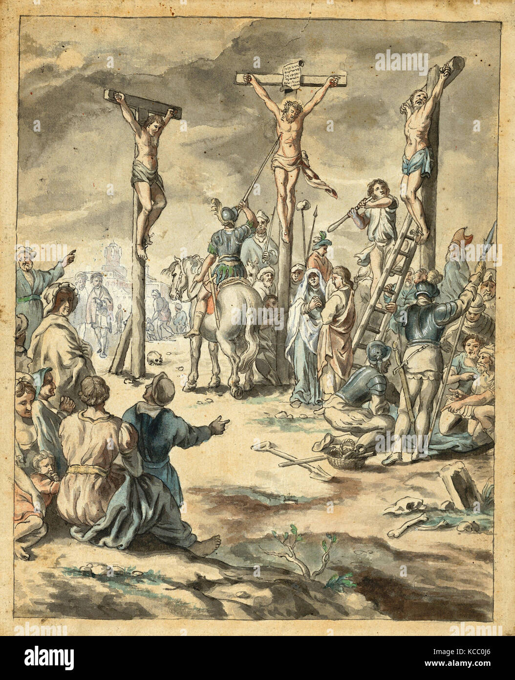 Drawings and Prints, Drawing, The Crucifixion of Christ, Artist, Pehr Hörberg, Swedish, Virestad 1746–1816 Falla, Hörberg, Pehr Stock Photo