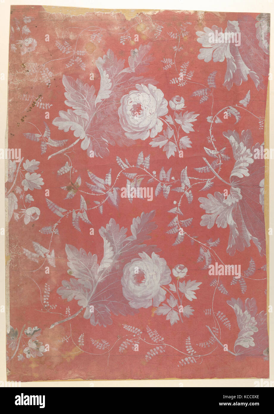 Design for Patterned Silk, Attributed to Jean François Bony, ca. 1780–1825 Stock Photo
