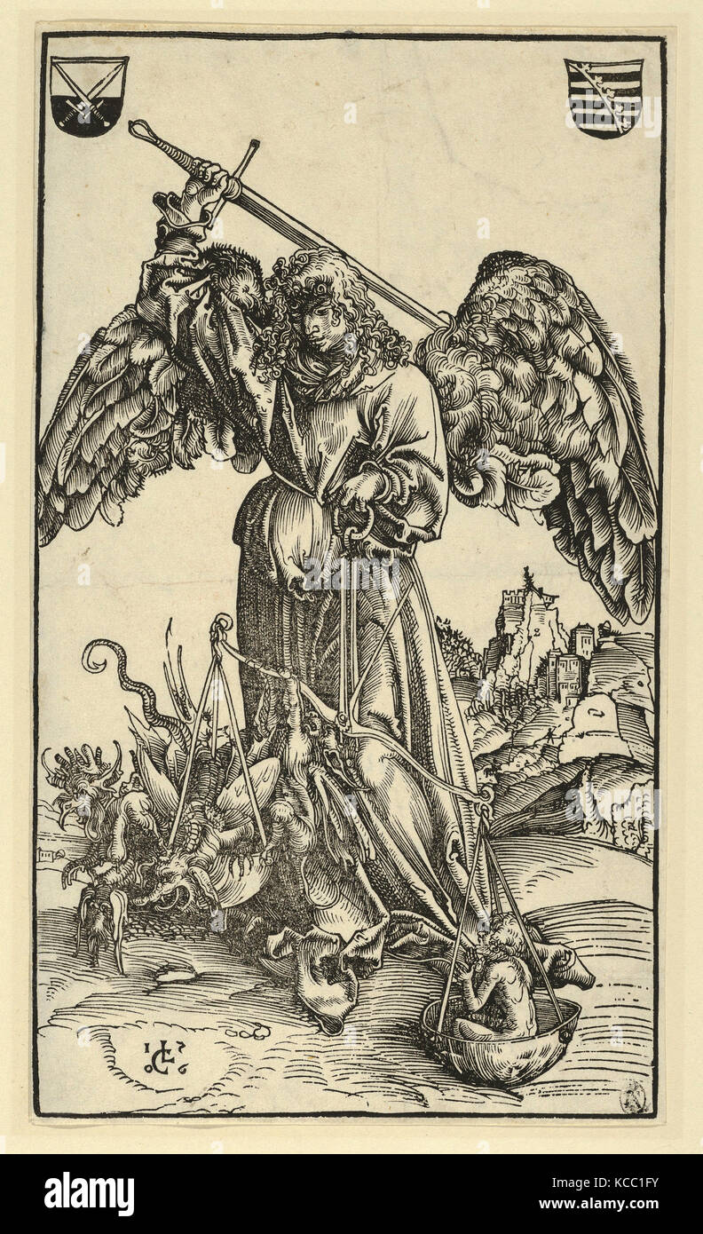 絵画 MICHAEL\"S passage of the soul ! ST MICHAEL as the Angel of Death weighing souls attributed