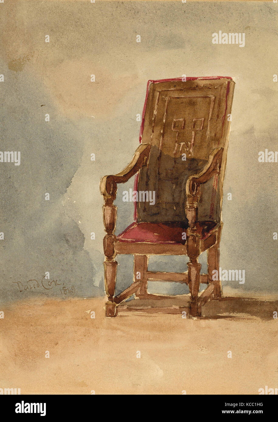 Drawings and Prints, Drawing, Study of antique Armchair, Artist, David