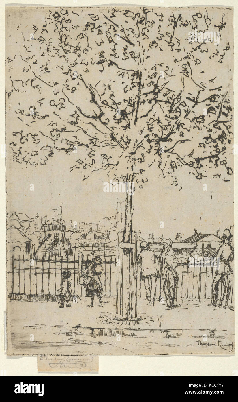 Chelsea Embankment, June, 5 pm 1889, 1889, Etching, Image: 6 1/16 x 3 15/16 in. (15.4 x 10 cm), Prints Stock Photo