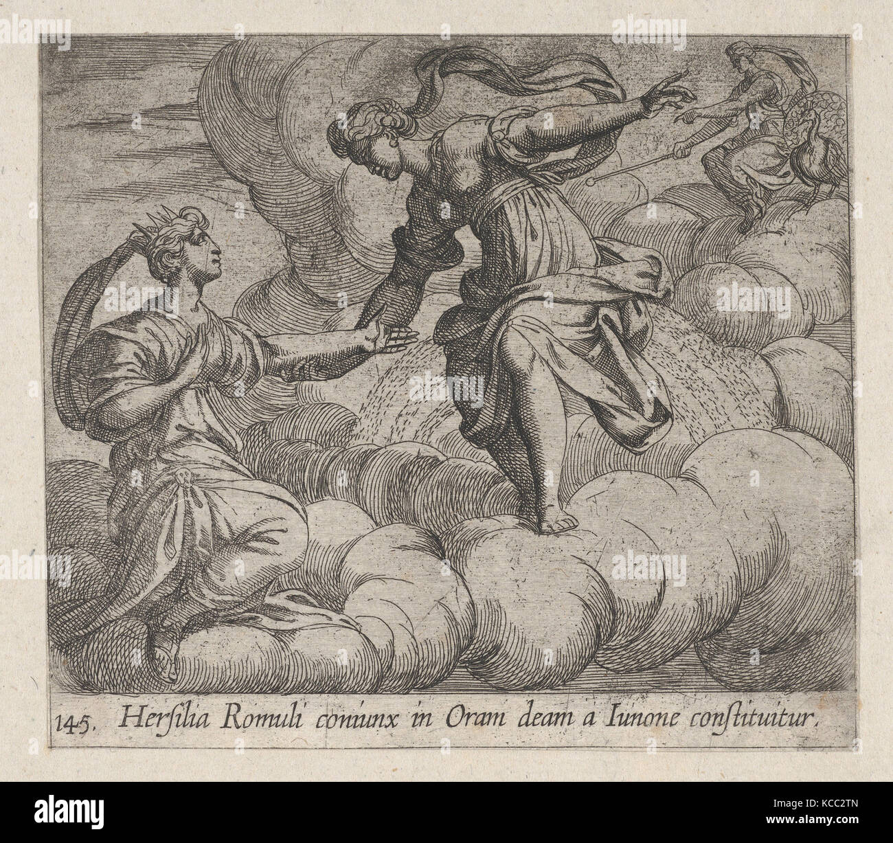 Plate 145: Hersilia Taken to the Heavens (Hersilia Romuli coniunx in Oram deam a Iunone constituitur Stock Photo