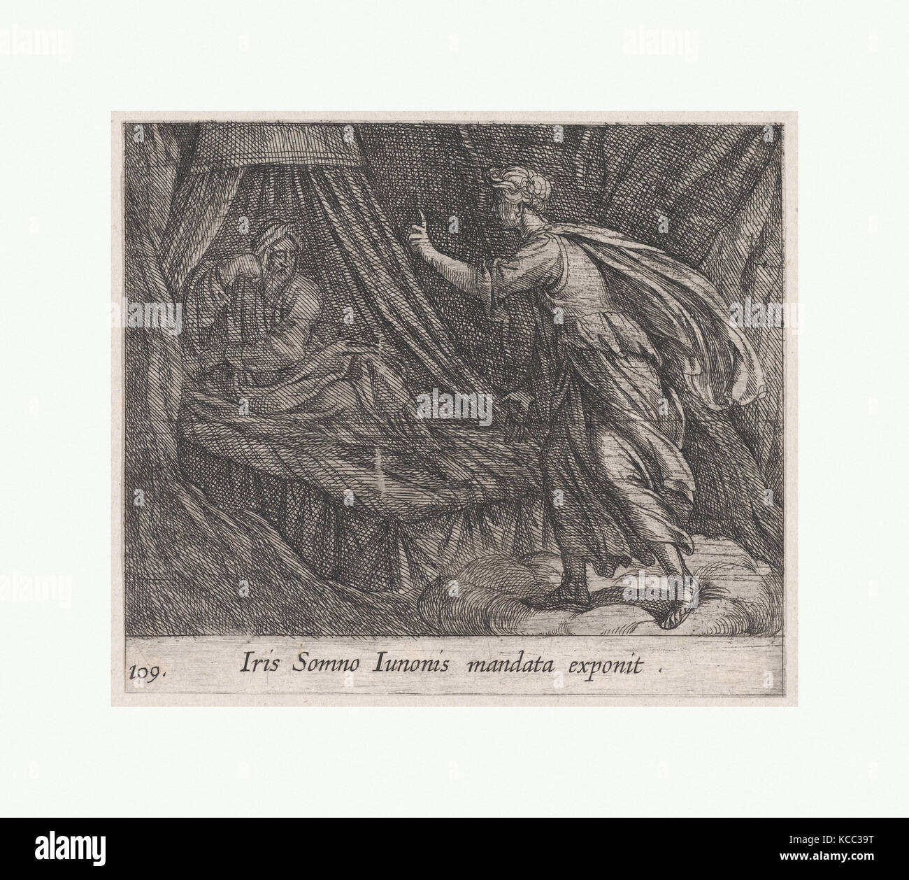 Plate 109: Iris Giving Sleep Juno's Command (Iris Somno Iunonis mandata exponit), from Ovid's 'Metamorphoses', Antonio Tempesta Stock Photo