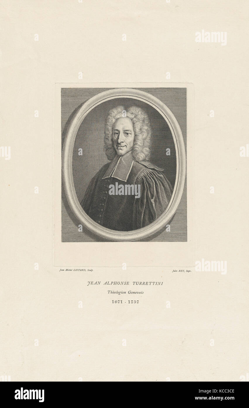 Portrait of Jean Alphonse Turrettini, Jean Michel Liotard, 18th century Stock Photo