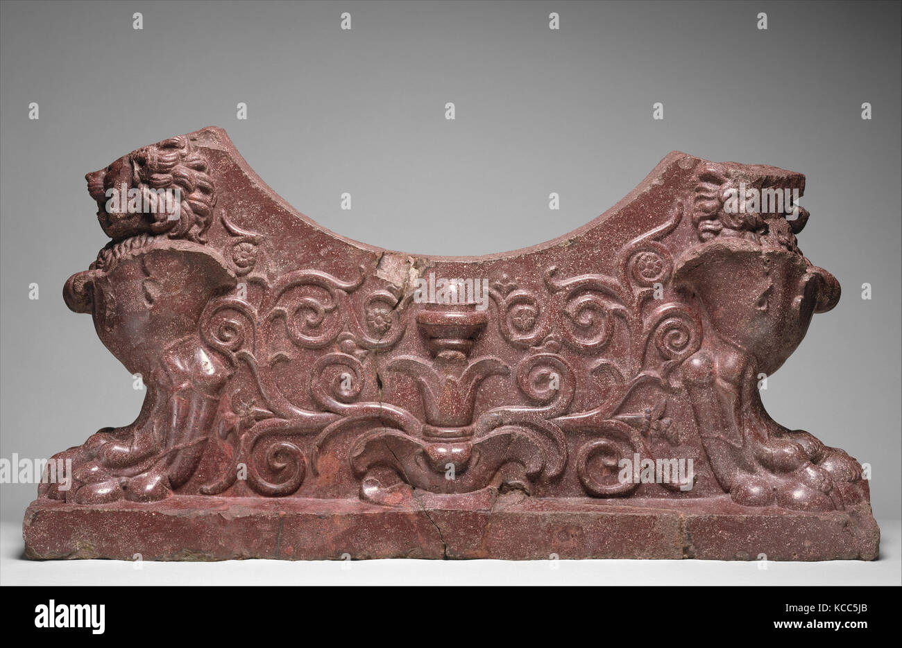 Porphyry support for a water basin, 2nd century A.D Stock Photo