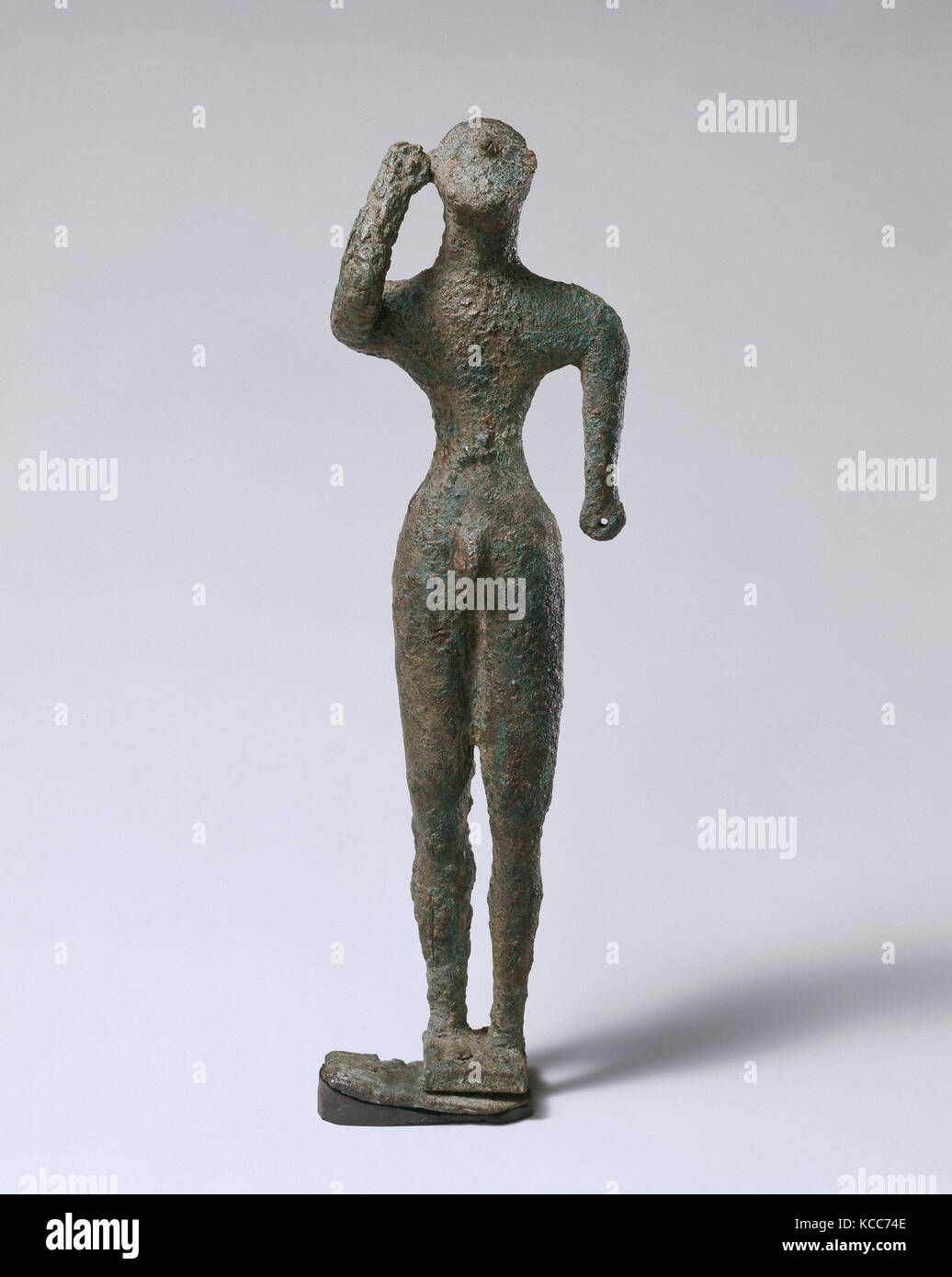 Bronze warrior, second half of the 8th century B.C Stock Photo