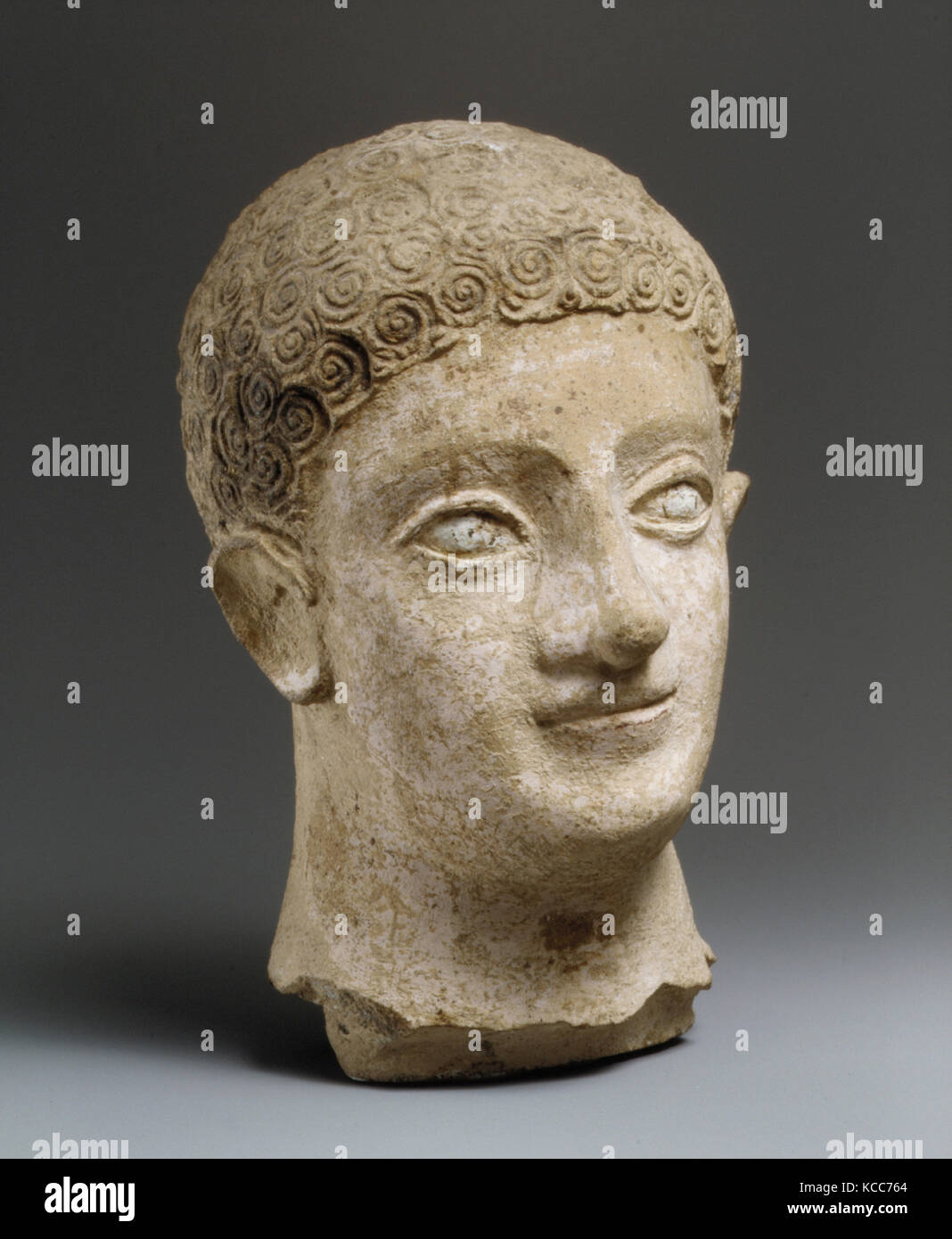 Terracotta Head Of A Youth, Early 3rd Century B.c Stock Photo - Alamy