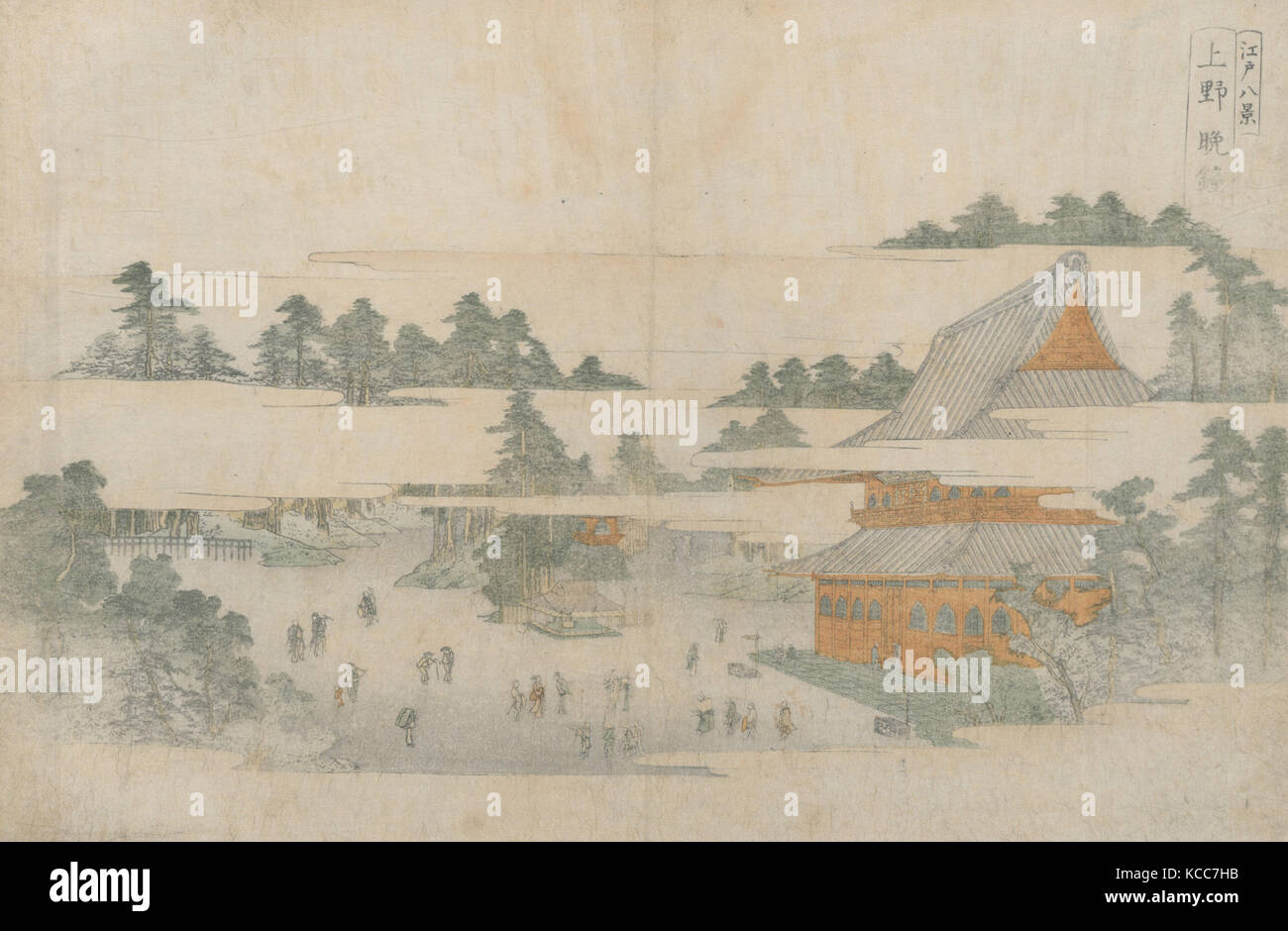 Edo hakkei, Eight Views of Edo, Utagawa Toyohiro, ca. 1771 Stock Photo