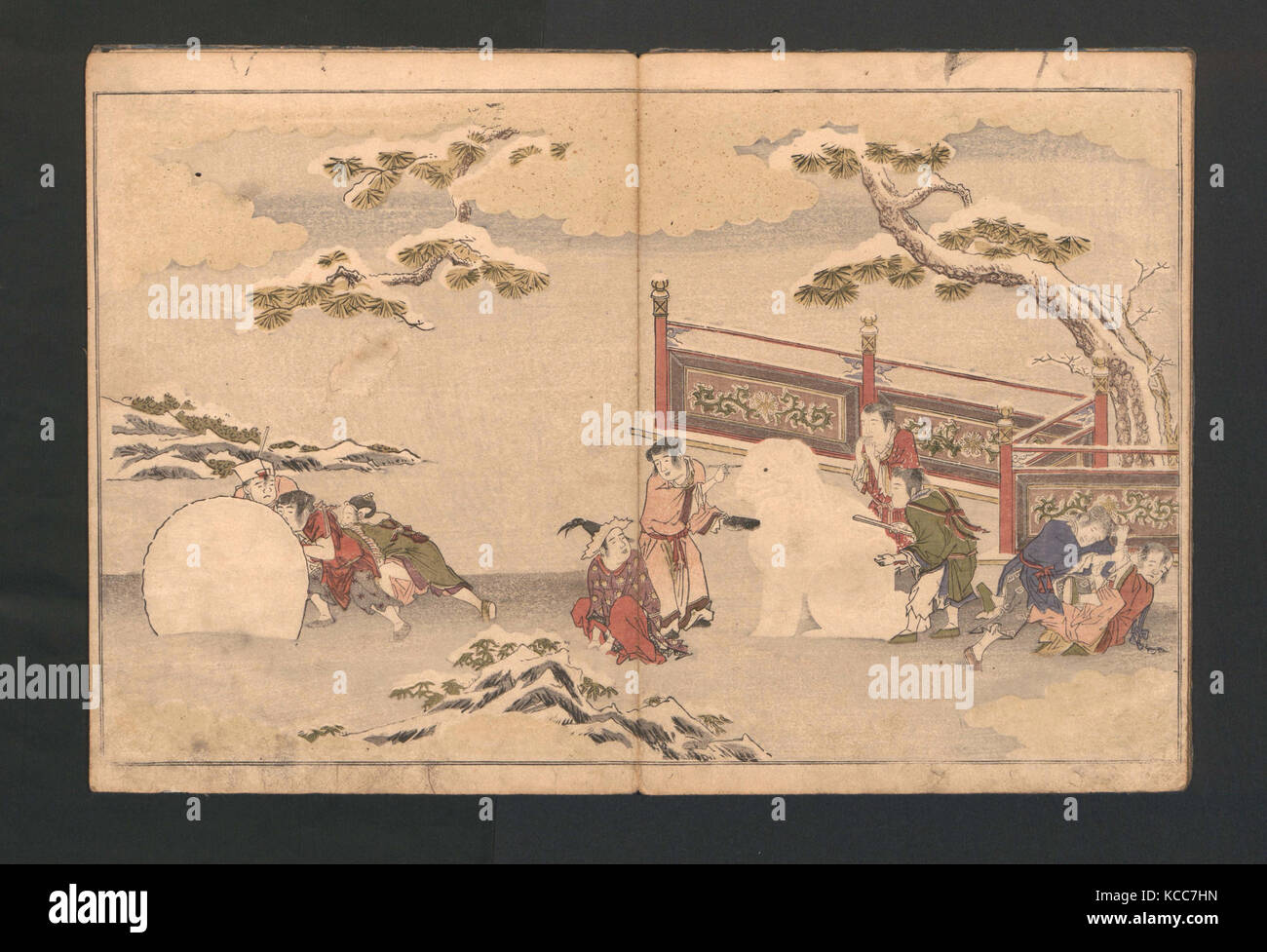 銀世界 The Silver World Gin Sekai Kitagawa Utamaro 1790 First Month Stock Photo Alamy