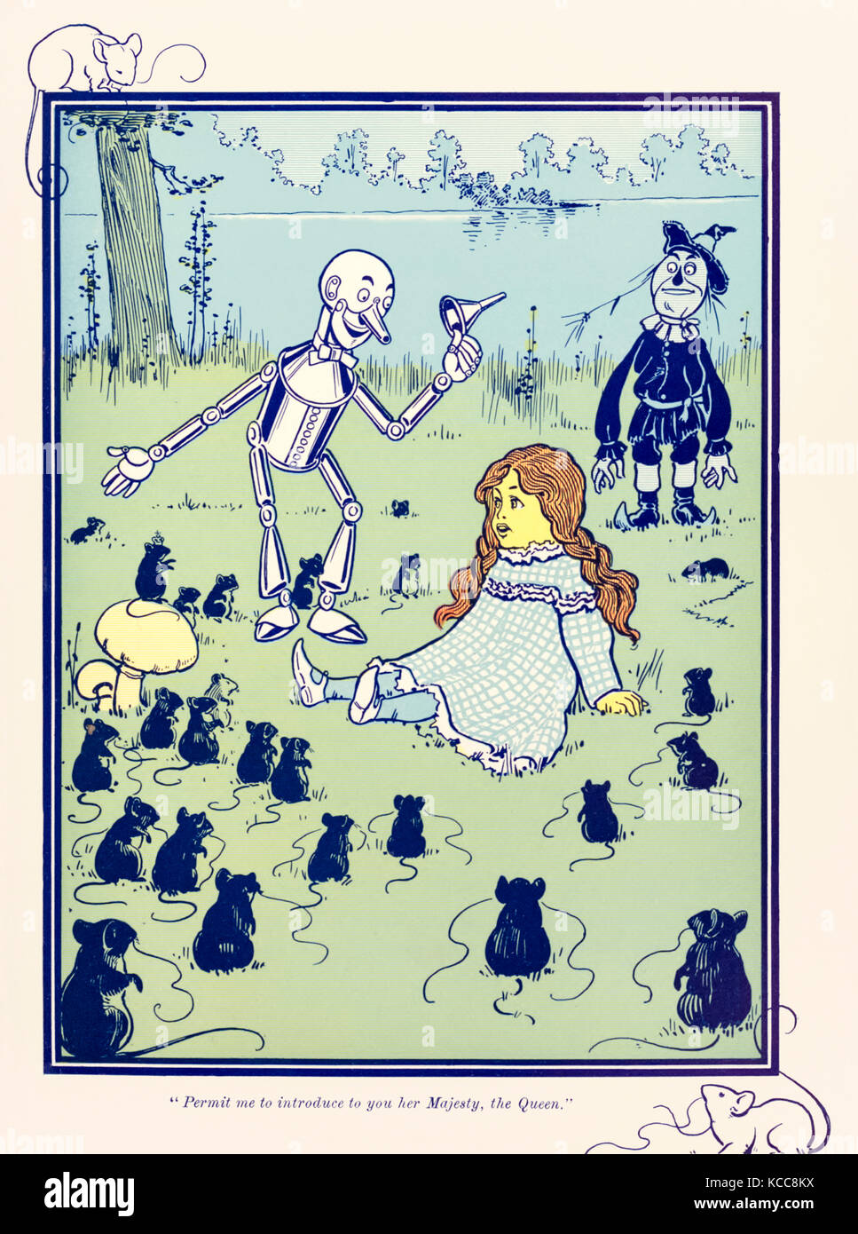 “Permit me to introduce to you her Majesty, the Queen.” from ‘The Wonderful Wizard of Oz’ by L. Frank Baum (1856-1919) with pictures by W. W. Denslow (1856-1915). See more information below. Stock Photo