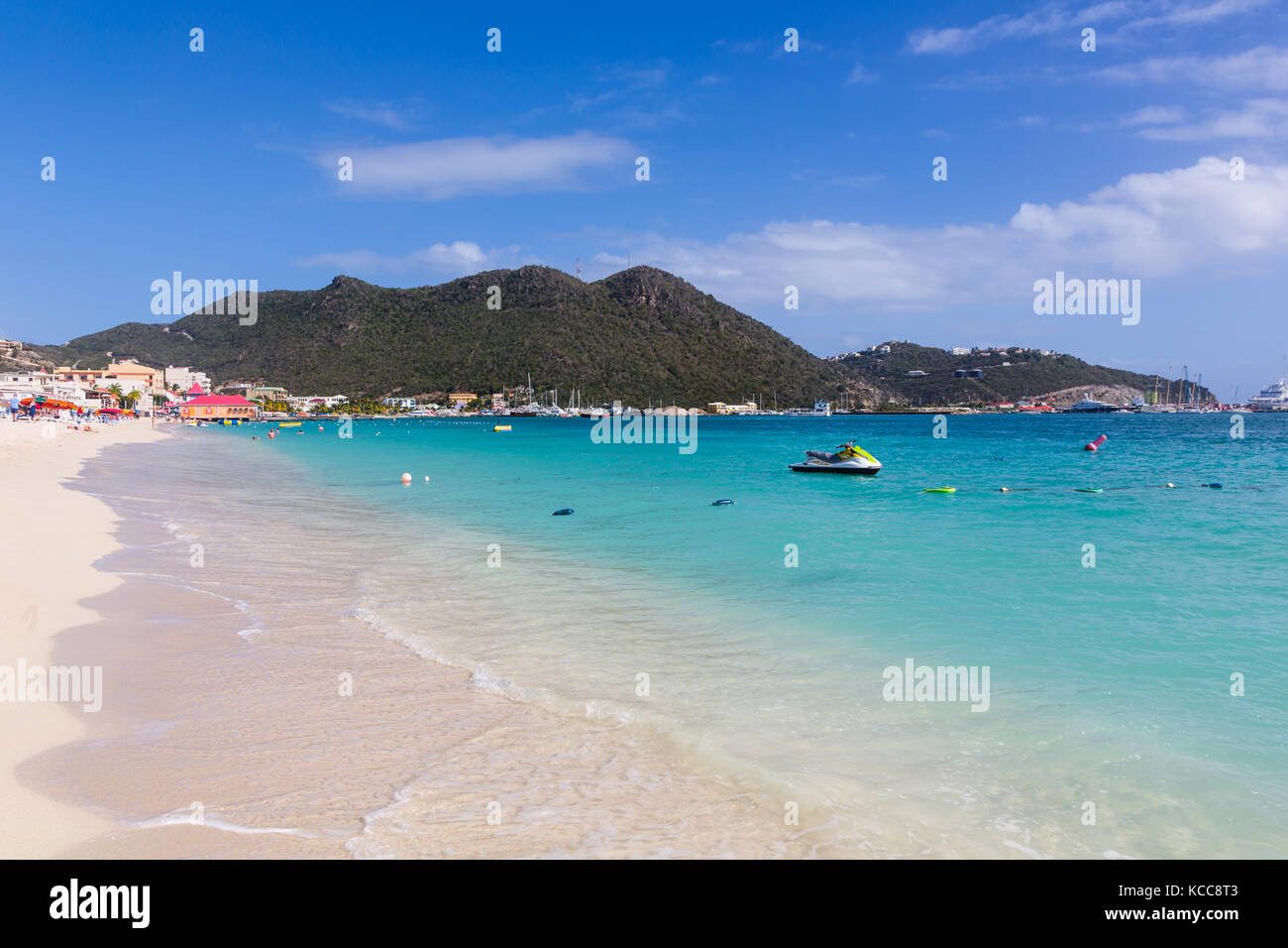 Great Bay beach, Philipsburg, St Maarten Stock Photo