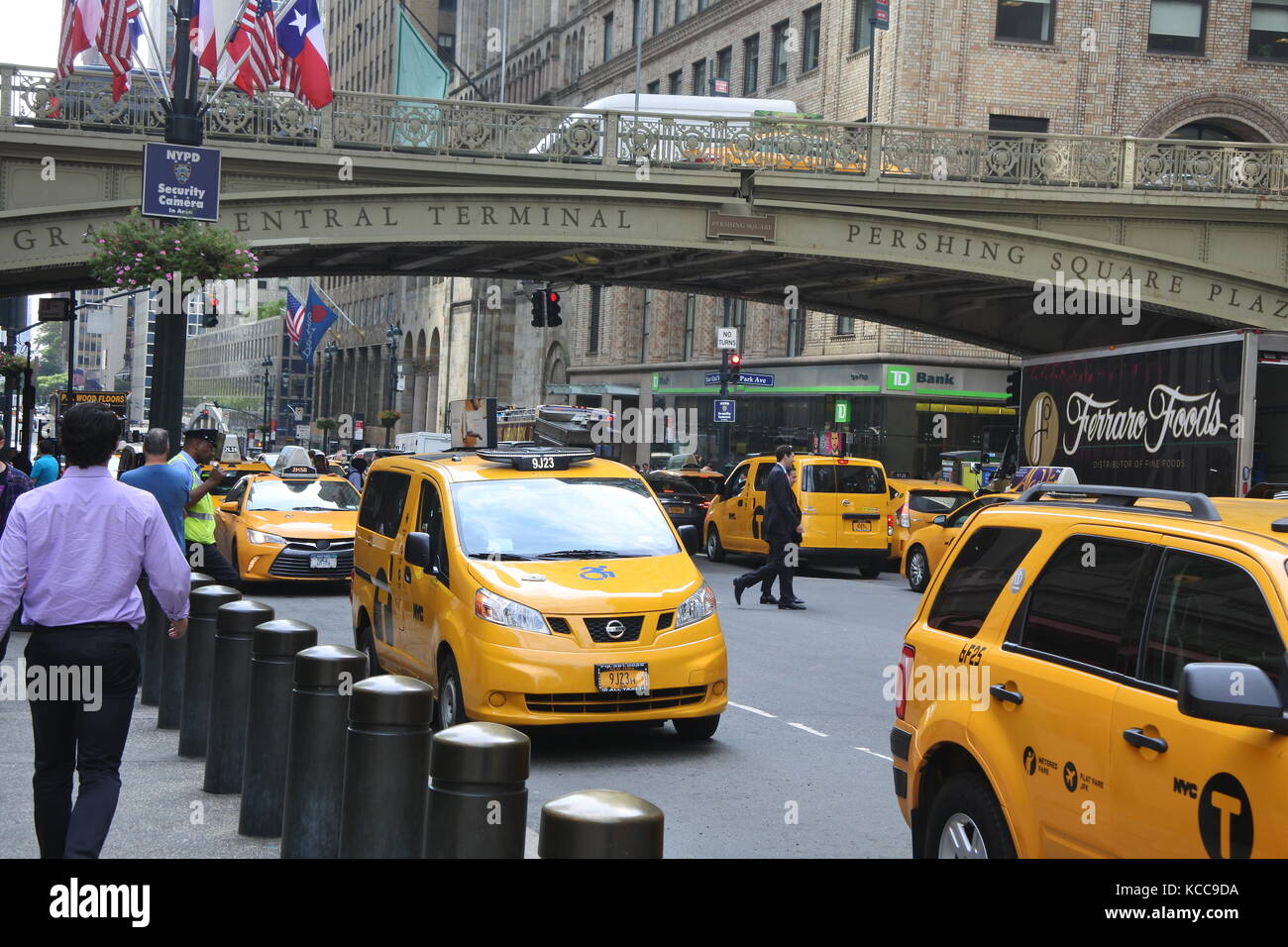 Park Avenue Viaduct, Pershing Square, Manhattan, New York Stock Photo