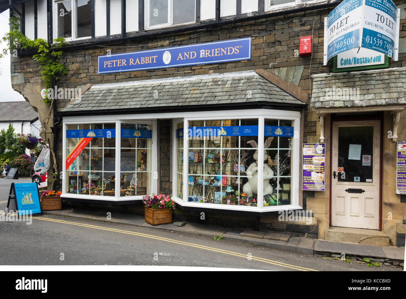 Peter Rabbit and Friends shop, The Square, Hawkshead Cumbria. Lake