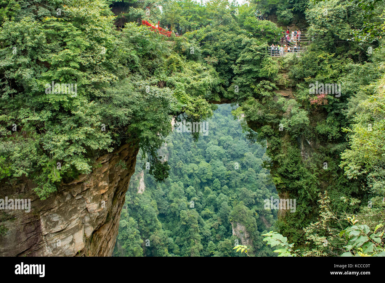 Natural Bridge, Yuanjiajie Scenic Area, Wulingyuan Stock Photo