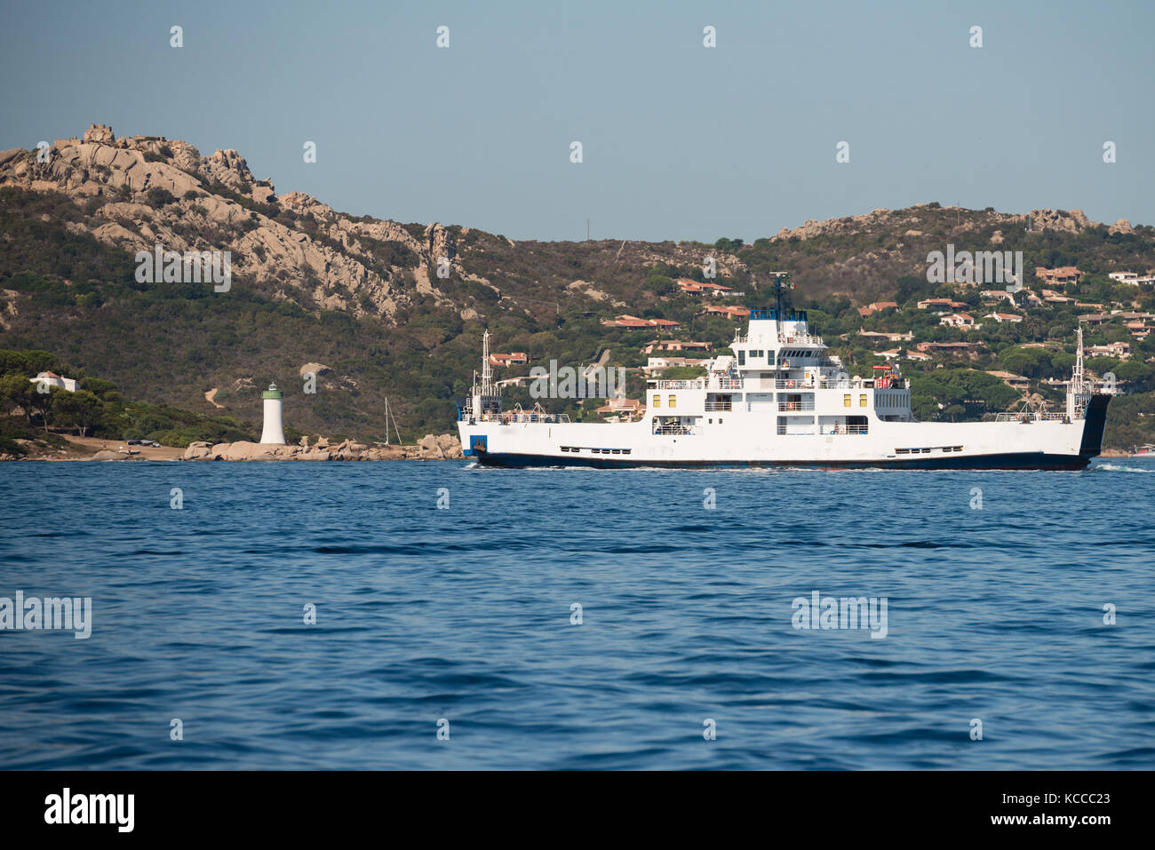 Ferry transporting cars and people between islands Sardinia and Corsica