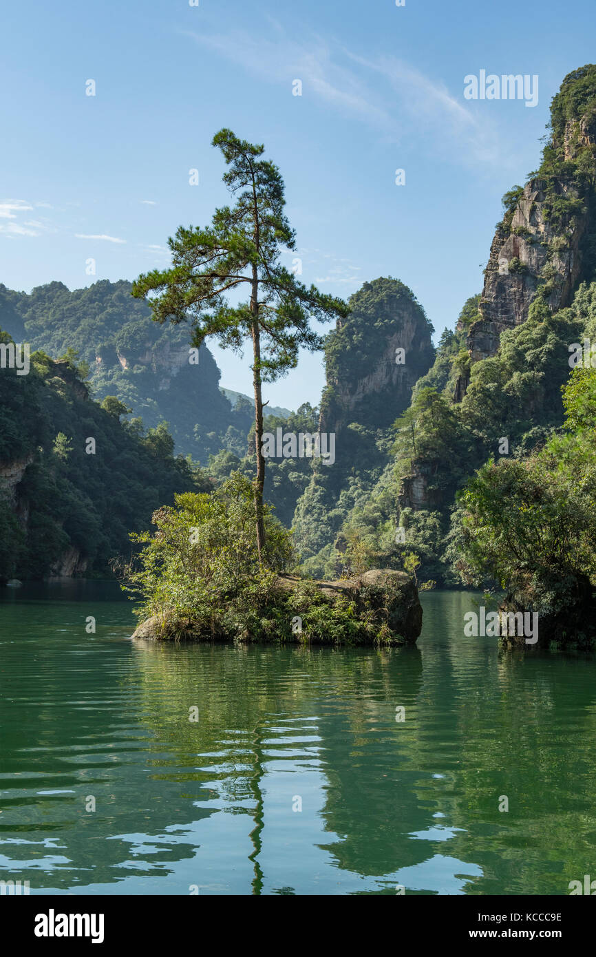 Lake Baofeng, Zhangjiajie, Hunan, China Stock Photo