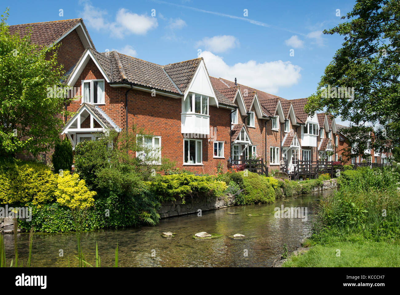 A modern estate of retirement homes in central Marlborough Wiltshire England UK Stock Photo