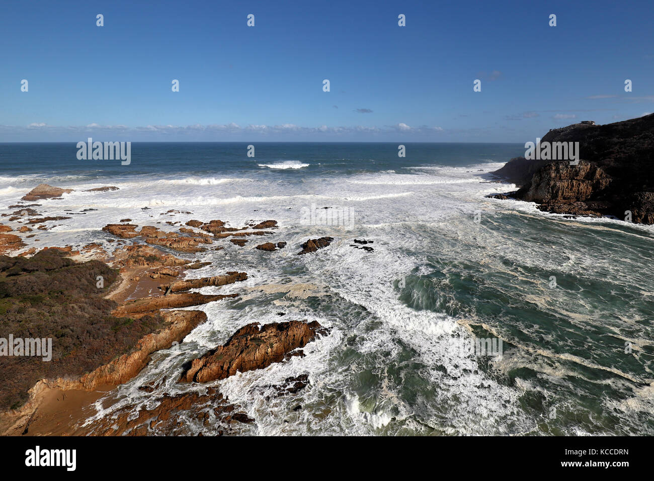 Rocky coastline near the Knysna Heads, South Africa Stock Photo