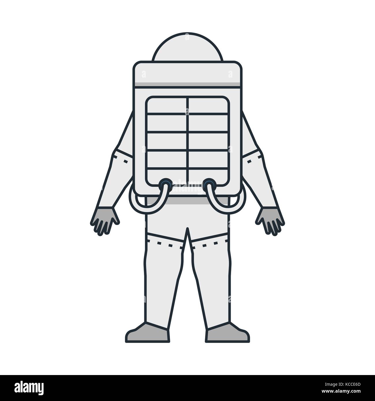 Vector illustration of an astronaut in spacesuit on white background ...