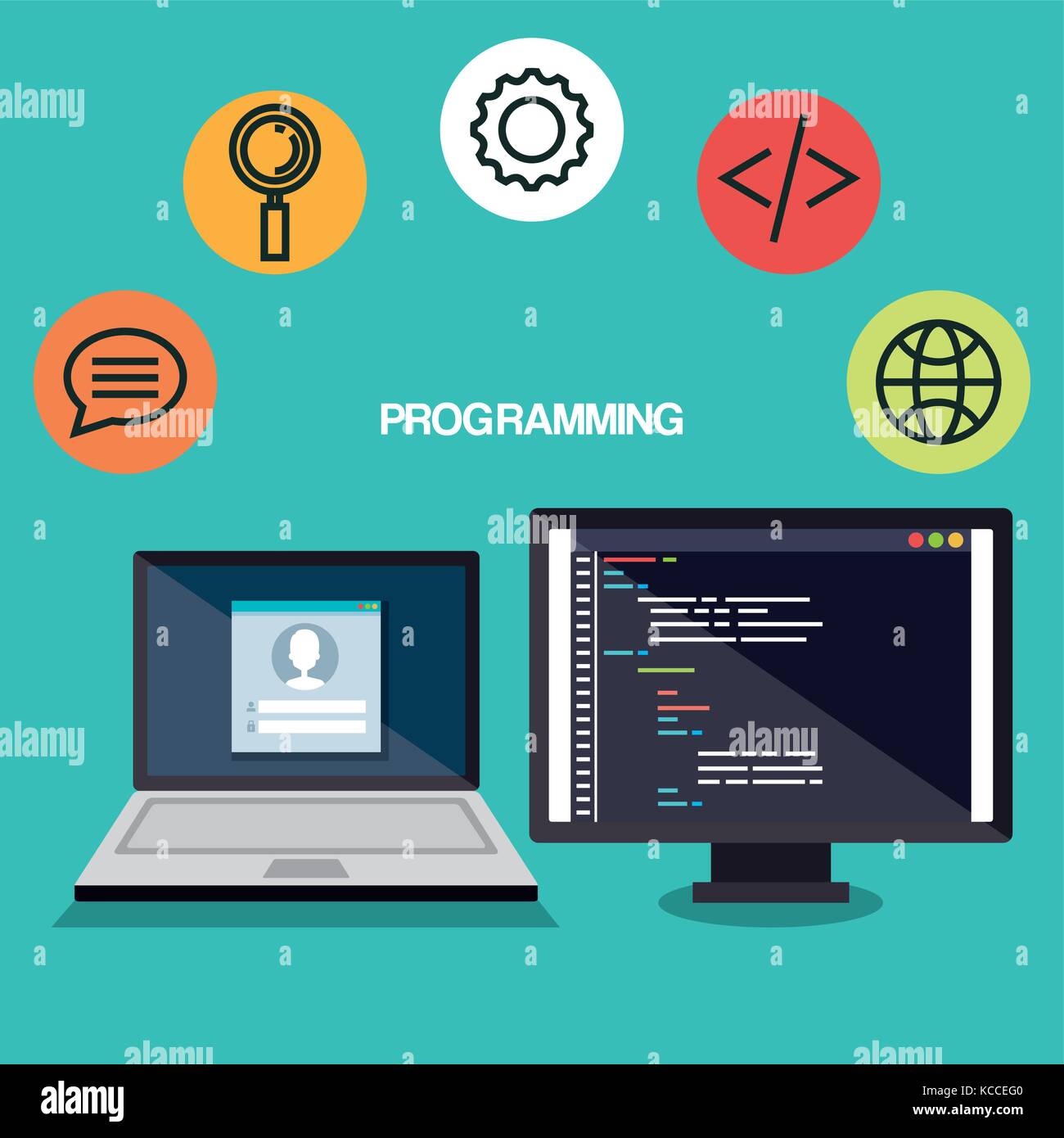 programming languages set icons Stock Vector Image & Art - Alamy