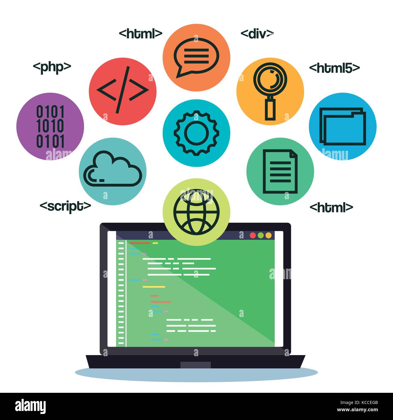 programming languages set icons Stock Vector Image & Art - Alamy